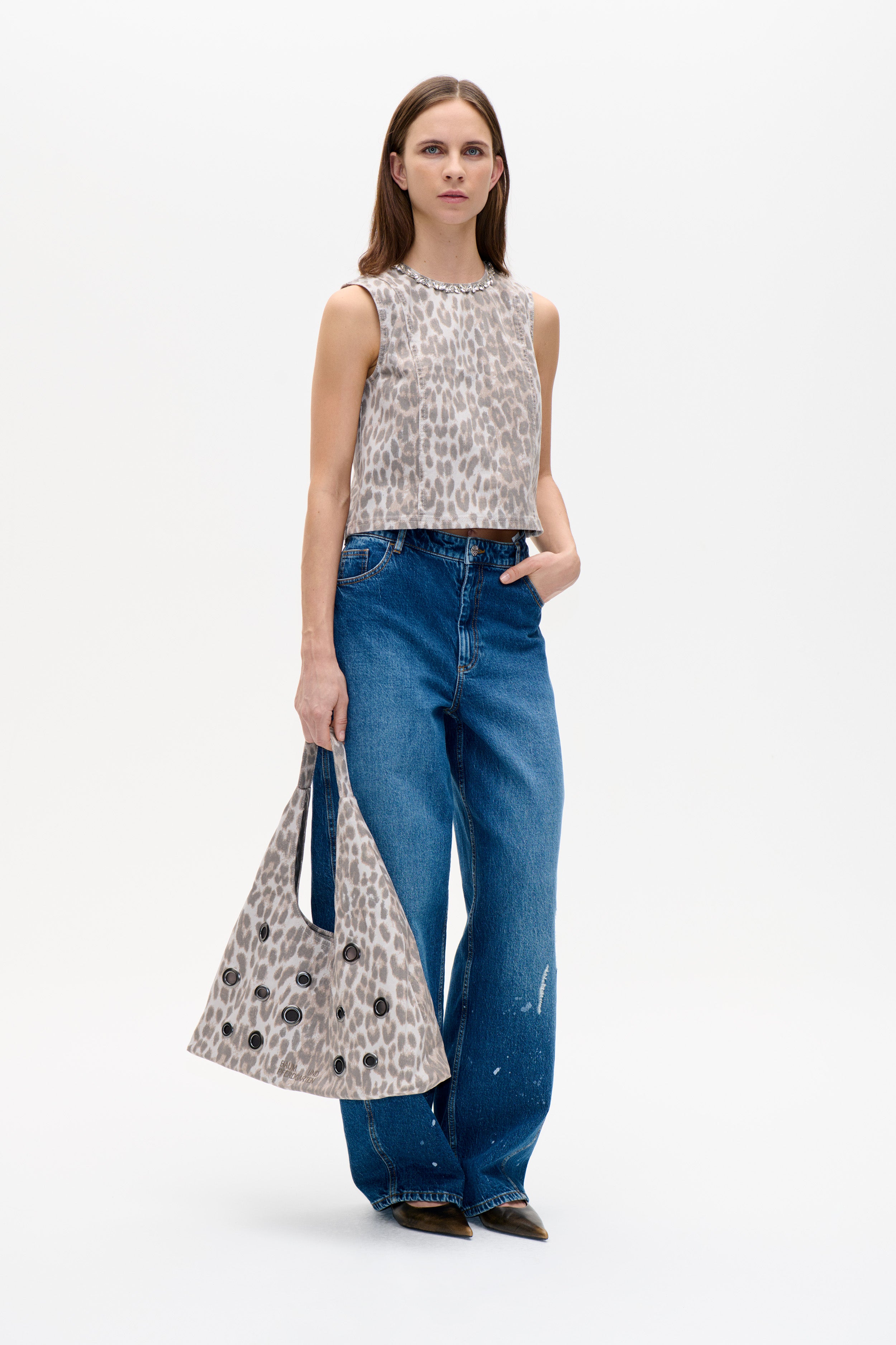 MEDINE TOP | Leopard Corduroy Mix