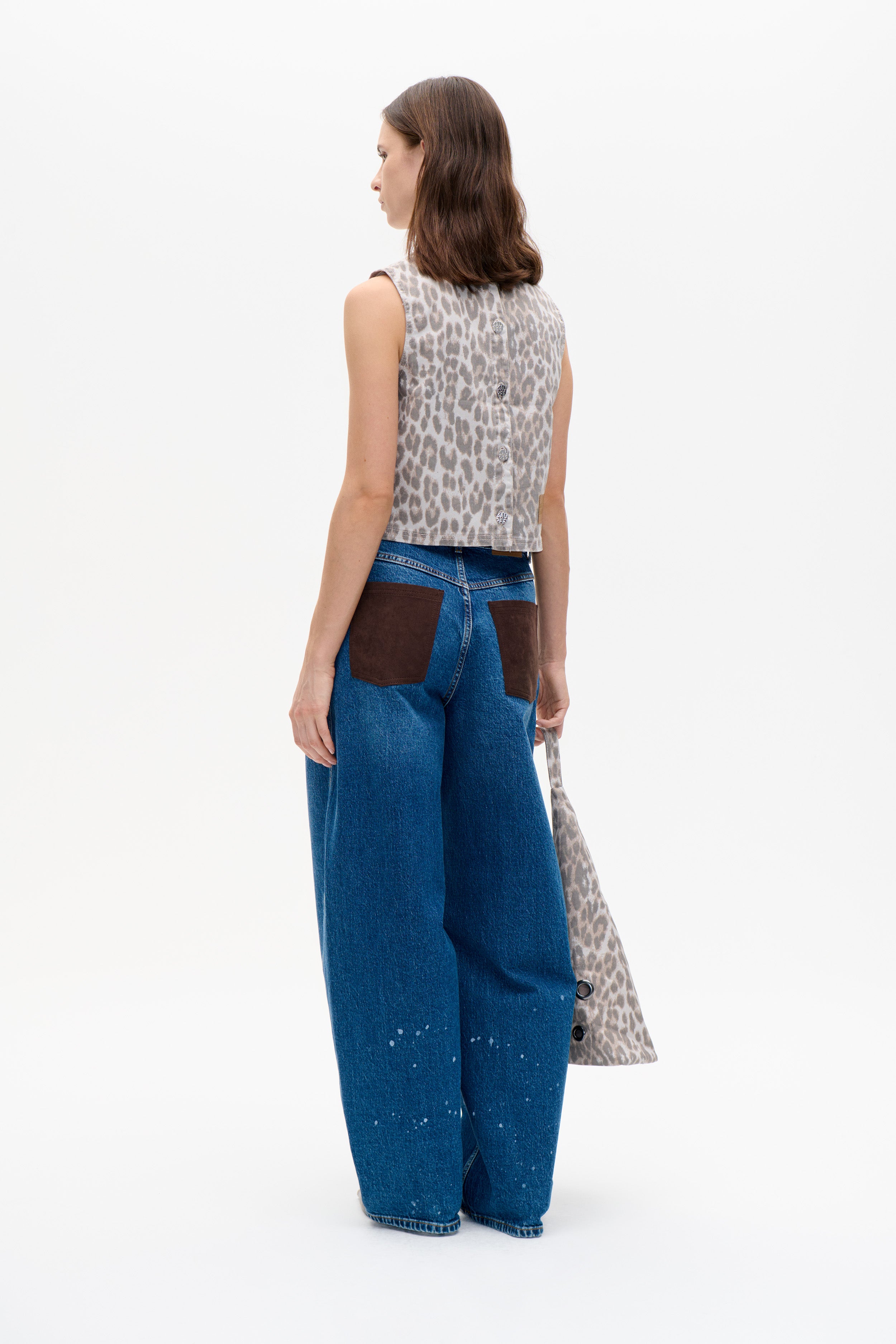 MEDINE TOP | Leopard Corduroy Mix