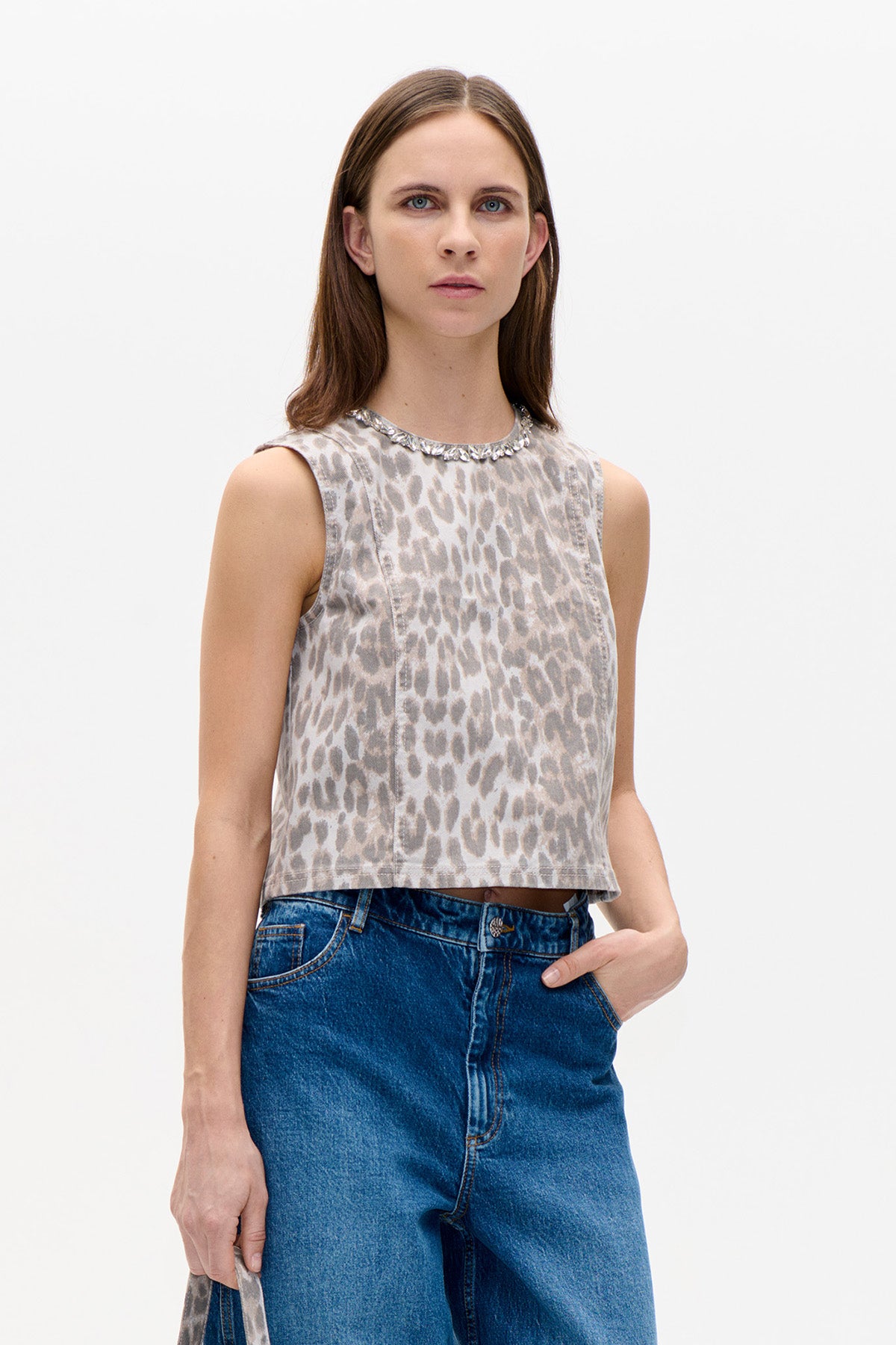 MEDINE TOP | Leopard Corduroy Mix