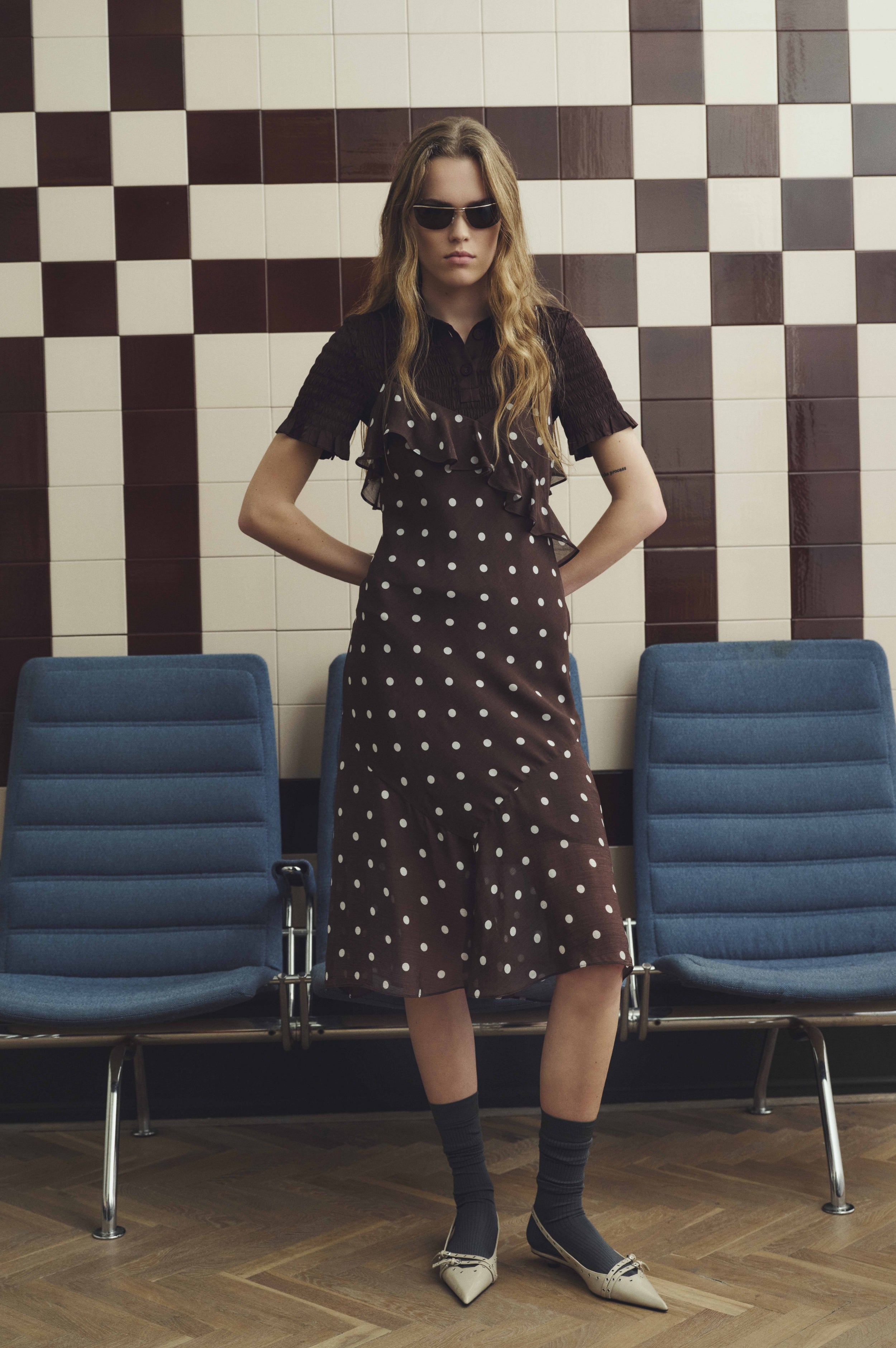 ALLIS DRESS | Coffee Bean Dots
